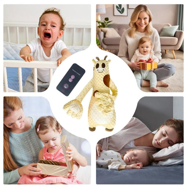 Oreiller Massant Bébé – Doudou Apaisant électrique Avec Télécommande – Mouvement Naturel – Anti-régurgitation – 63x25 Cm