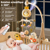 Mobile berceau avec rotation à 360 degrés, projection lumineuse et télécommande incluse - Bébé Lova