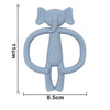 Dimensions détaillées de l’anneau de dentition éléphant en silicone pour bébé - Bébé Lova