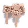 Lot de hochets de dentition en bois naturel pour bébé formes ours et chat - Bébé Lova