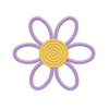 Anneau de dentition fleur nordique violet pastel en silicone creux apaisant pour bébé - Bébé Lova