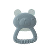 Anneau de dentition ourson bleu pastel en silicone avec partie rafraîchissante - Bébé Lova