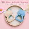 Anneaux de dentition ourson en silicone alimentaire sans BPA pour bébé - Bébé Lova