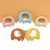 Collection complète d’anneaux de dentition éléphant aux couleurs pastel - Bébé Lova