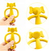 Détails des textures de massage de l’anneau de dentition éléphant jaune - Bébé Lova
