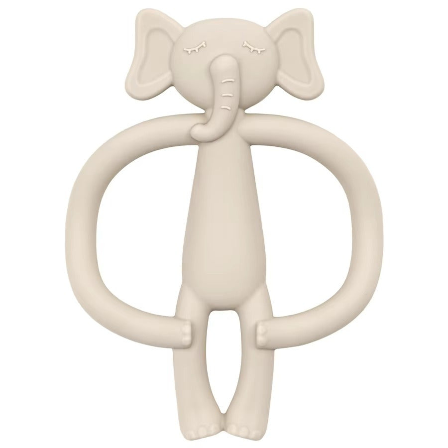 Anneau de dentition éléphant en silicone ivoire pour soulager les gencives de bébé - Bébé Lova