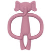 Anneau de dentition silicone éléphant rose avec texture apaisante pour bébé - Bébé Lova