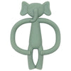 Anneau de dentition éléphant vert sauge en silicone alimentaire pour bébé - Bébé Lova