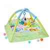 Tapis d’activités bébé vert avec balles colorées à l’extérieur du parc - Bébé Lova