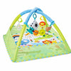 Arche d’éveil bébé verte avec jouets suspendus et tapis animaux - Bébé Lova