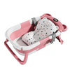 Baignoire bébé pliable rose avec coussin étoilé et thermomètre intégré - Bébé Lova