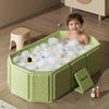 Baignoire enfant portable pliable avec bain moussant et design épais vert pastel - Bébé Lova