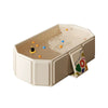 Modèle beige de baignoire enfant pliable portable avec remplissage d’eau - Bébé Lova