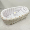 Modèle blanc de baignoire gonflable bébé avec dossier ergonomique et fond rembourré - Bébé Lova