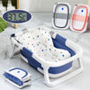 Baignoire pliable bébé avec affichage de température en temps réel et matelas confort bleu - Bébé Lova