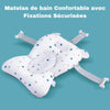 Matelas de bain bébé confortable avec fixations sécurisées et motif étoiles - Bébé Lova