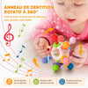 Hochet bébé avec anneau rotatif 360 degrés produisant un son doux pour stimuler la curiosité - Bébé Lova