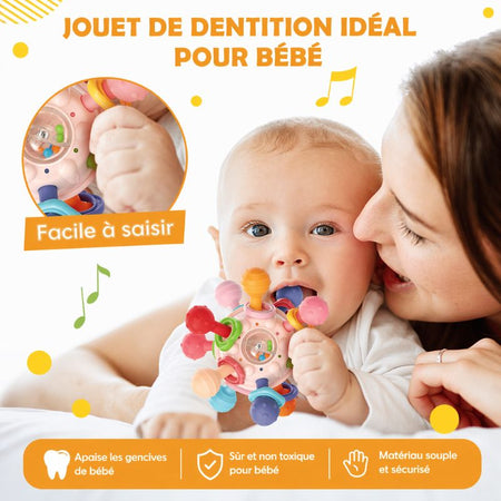 Jouet de dentition bébé facile à saisir, stimule les gencives et assure une utilisation sécurisée - Bébé Lova
