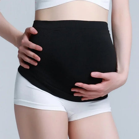 BandoBack mannequin enceinte buste bande noire ventre épousant culotte blanche - Bébé Lova