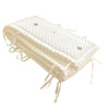 Tour de lit bébé blanc plié avec attaches latérales et texture minky épaisse - Bébé Lova