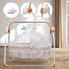 Berceau électrique BlueTune2 beige tryptique peluche mobile télécommande - Bébé Lova