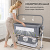 Berceau bébé avec maille respirante bilatérale pour une meilleure circulation de l’air - Bébé Lova
