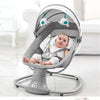 Bébé installé confortablement dans une balancelle électrique évolutive avec canopy - Bébé Lova