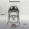 Dimensions détaillées du berceau balancelle électrique évolutif pour bébé - Bébé Lova