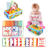 Bébé jouant avec une boîte à mouchoirs sensorielle Montessori et des foulards colorés - Bébé Lova