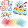 Boîte à mouchoirs sensorielle avec cartes éducatives et foulards colorés pour bébé - Bébé Lova