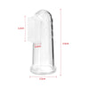 Dimensions détaillées de la brosse à dents doigt transparente en silicone pour bébé - Bébé Lova