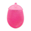 Brosse de bain exfoliante rose en silicone souple pour peau sensible de bébé - Bébé Lova