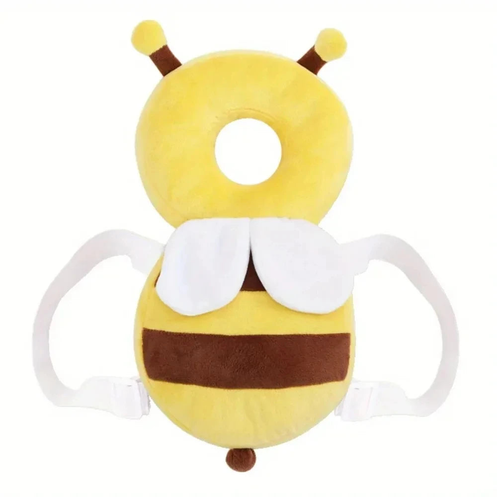 Vue complète du coussin de protection tête et dos bébé en forme d’abeille - Bébé Lova