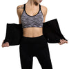 Femme ouvrant entièrement la ceinture gainante triple pour séance de sport - Bébé Lova