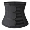 Ceinture gainante triple post-partum noire vue de face avec maintien renforcé - Bébé Lova