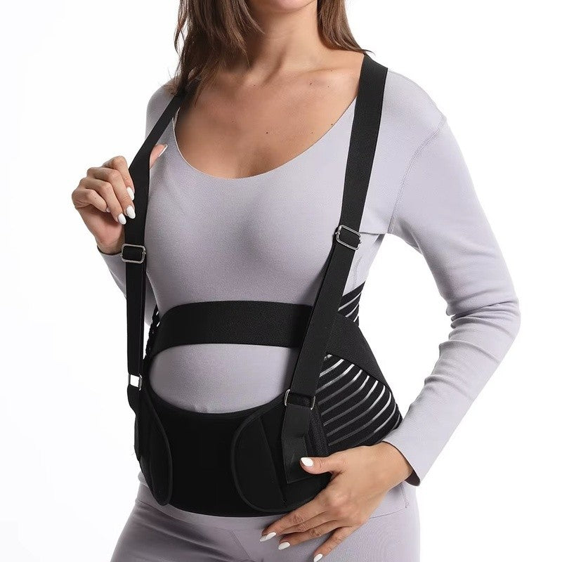 PrenaBelt noire vue face complète ajustable - Bébé Lova