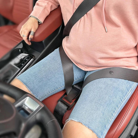 SafeDrive Pro enceinte conduite pull rose positionnée bas ventre confort - Bébé Lova