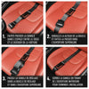 Infographie SafeDrive Pro 4 étapes installation passer enrouler passer serrer siège - Bébé Lova