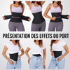 Présentation des effets de la ceinture taille sablier portée sous un jean taille haute - Bébé Lova