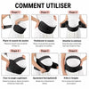Infographie BellyWrap 6 étapes Comment utiliser placer positionner attacher fixer ajuster - Bébé Lova