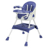 Chaise haute bébé pliable bleu vif avec structure évolutive et ceinture sécurisée - Bébé Lova