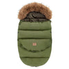 Chancelière évolutive poussette CozyNest coloris vert kaki à col fourrure - Bébé Lova