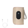 Chauffe-biberon portable USB beige avec câble de recharge pour voiture ou batterie externe - Bébé Lova