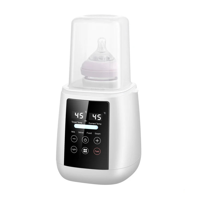 Vue produit du chauffe-biberon stérilisateur 6-en-1 avec affichage digital tactile - Bébé Lova