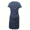 Chemise de nuit de maternité bleu marine à motif étoiles vue de dos - Bébé Lova