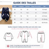 Guide des tailles de la combinaison baseball bébé du 0-3 au 12-18 mois avec mesures en centimètres - Bébé Lova