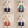 Combinaison bébé d'hiver matelassée à capuche oreilles d'ourson, présentée en quatre coloris bicolores - Bébé Lova