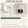 Guide des tailles de la combinaison bébé d'hiver avec mensurations en cm, âges et conseils d'entretien - Bébé Lova