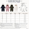 Guide des tailles de la combinaison de ski bébé avec mensurations en cm et méthode de mesure - Bébé Lova