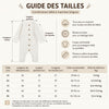 Guide des tailles de la combinaison tricot bébé à manches longues - Bébé Lova